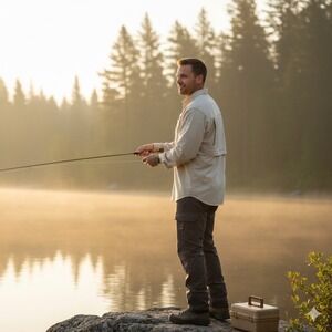 Columbia‎ PFG Mens Tan Long Sleeve Fishing Shirt Ventilated Grid Pattern